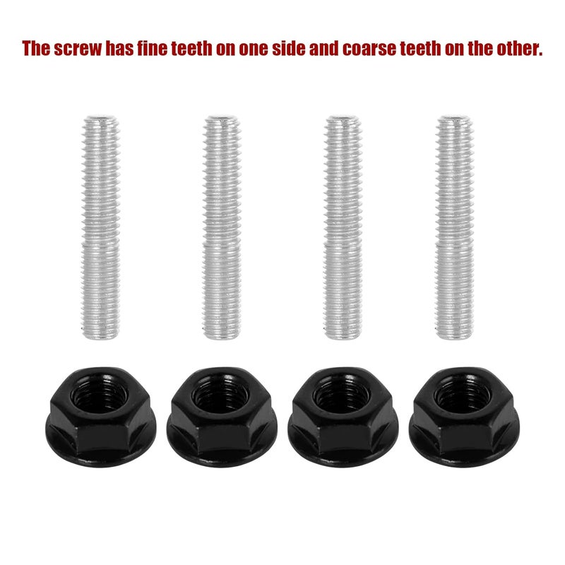 YOSOPP Stainless Steel Exhaust Bolt Kit for 1984-2018 Harley Big Twin Sportster XL with Flange Nut, OEM Part Number 16715-83 1671583 (8) - Image 2